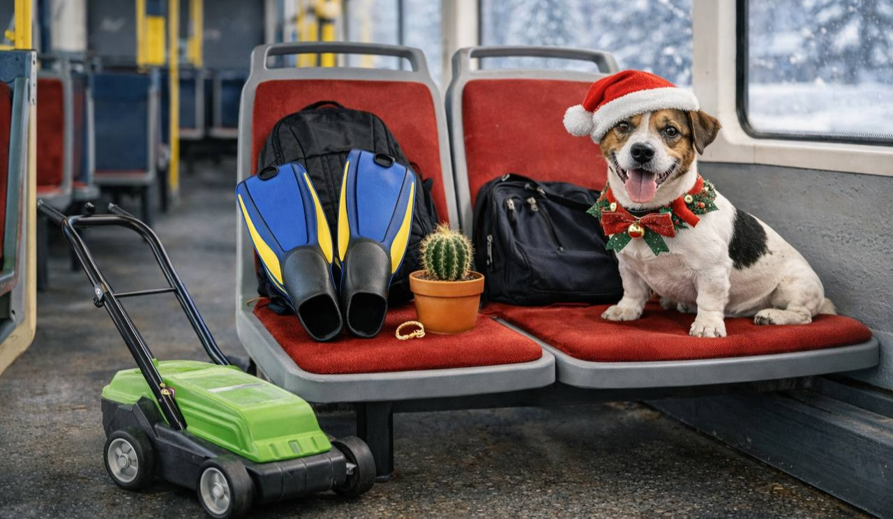 Газонокосарка, ласти і пес: що забували у громадському транспорті Києва в 2025 році